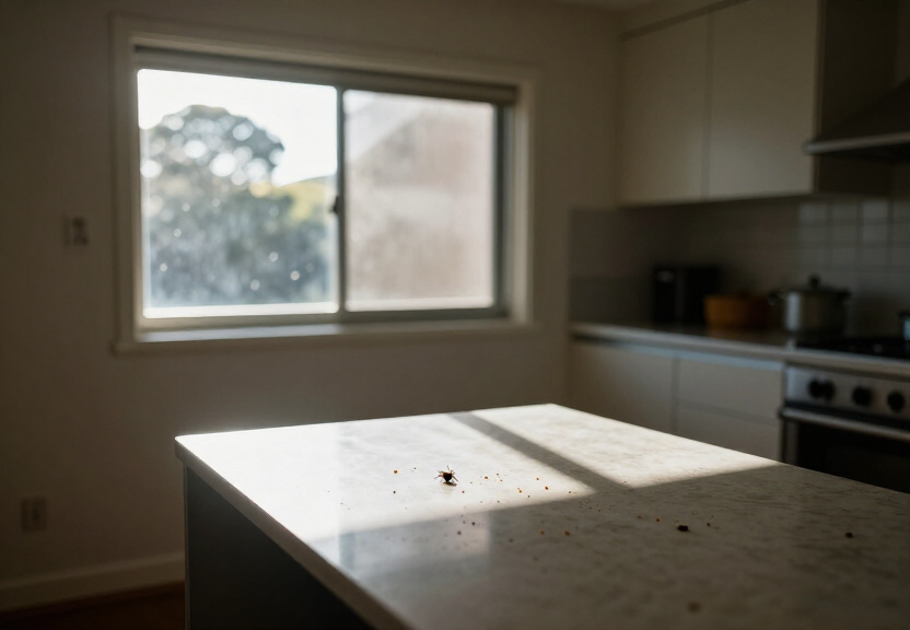 Spider activity in a Glenbrook roof space before treatment